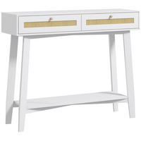 KONSOLENTISCH Weiß Melamin in Holzoptik 1 Stück - Weiß, Kunststoff (100/30/81cm) - GiPP