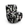 SESSEL Gemusterter texturierter Stoff Dunkles Anthrazit 64cm - Anthrazit, Textil (65/72/71cm) - Sia Home