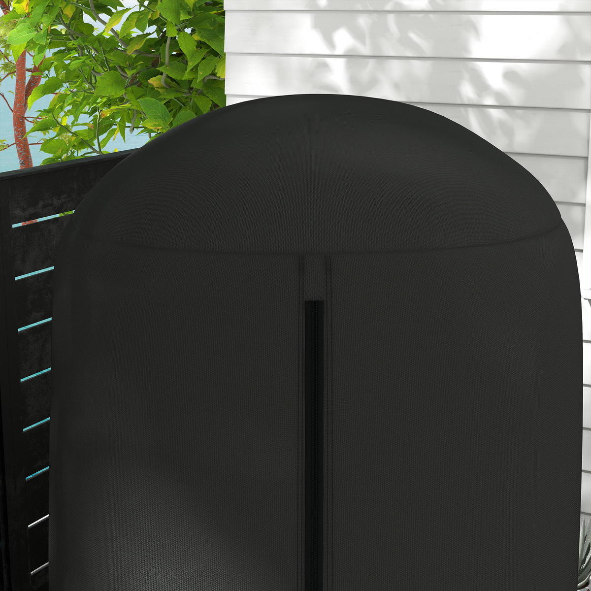 ABDECKUNG Hängesessel, Oxford, Schwarz - Schwarz, Textil (128/190/128cm) - Outsunny