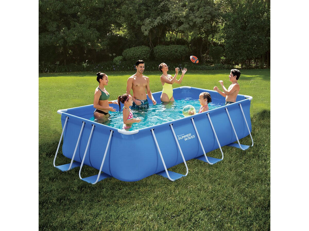 AUFSTELLBECKEN Blau - Blau, Kunststoff (265/100/447cm) - Habitat Garten