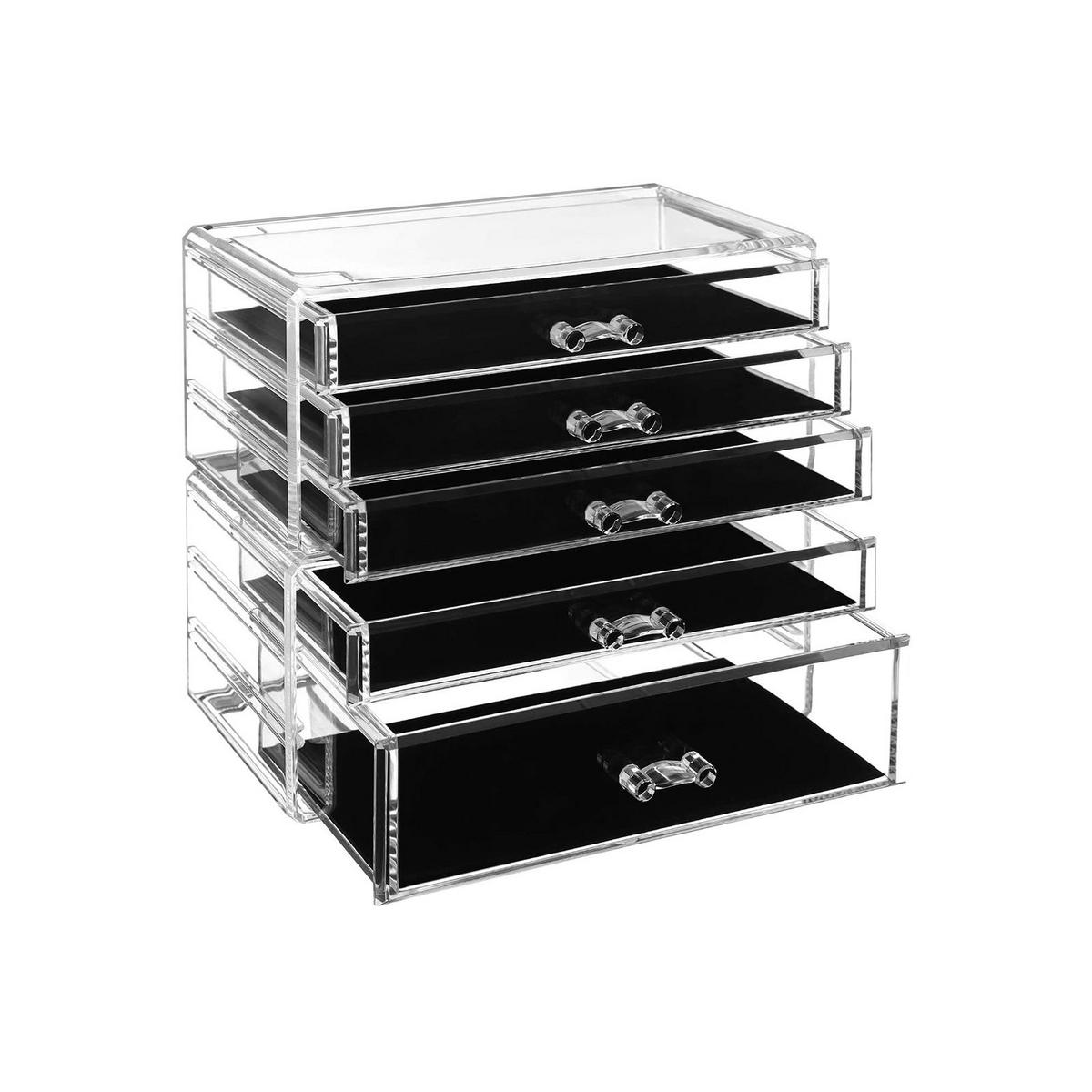 KOSMETIK-ORGANIZER - Schwarz, Kunststoff (22/14/24cm) - Hansiro