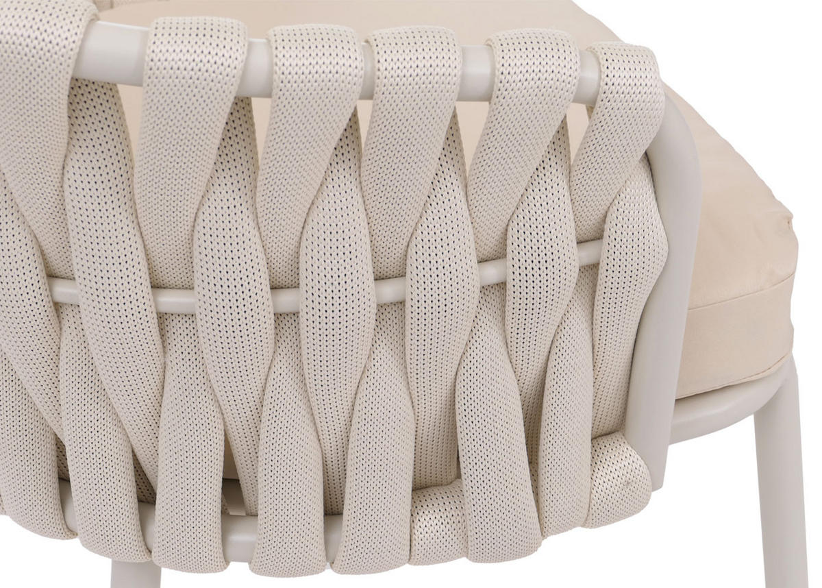 ESSZIMMERSTUHL Cremeweiß - Weiß, Textil (56/71/57cm) - Jamb