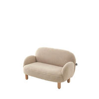 KINDERSOFA Keila komfortabel und bequem weicher Bouclé Stoff in beige - Beige, Kunststoff (53/52/89cm) - 58aufmkessel