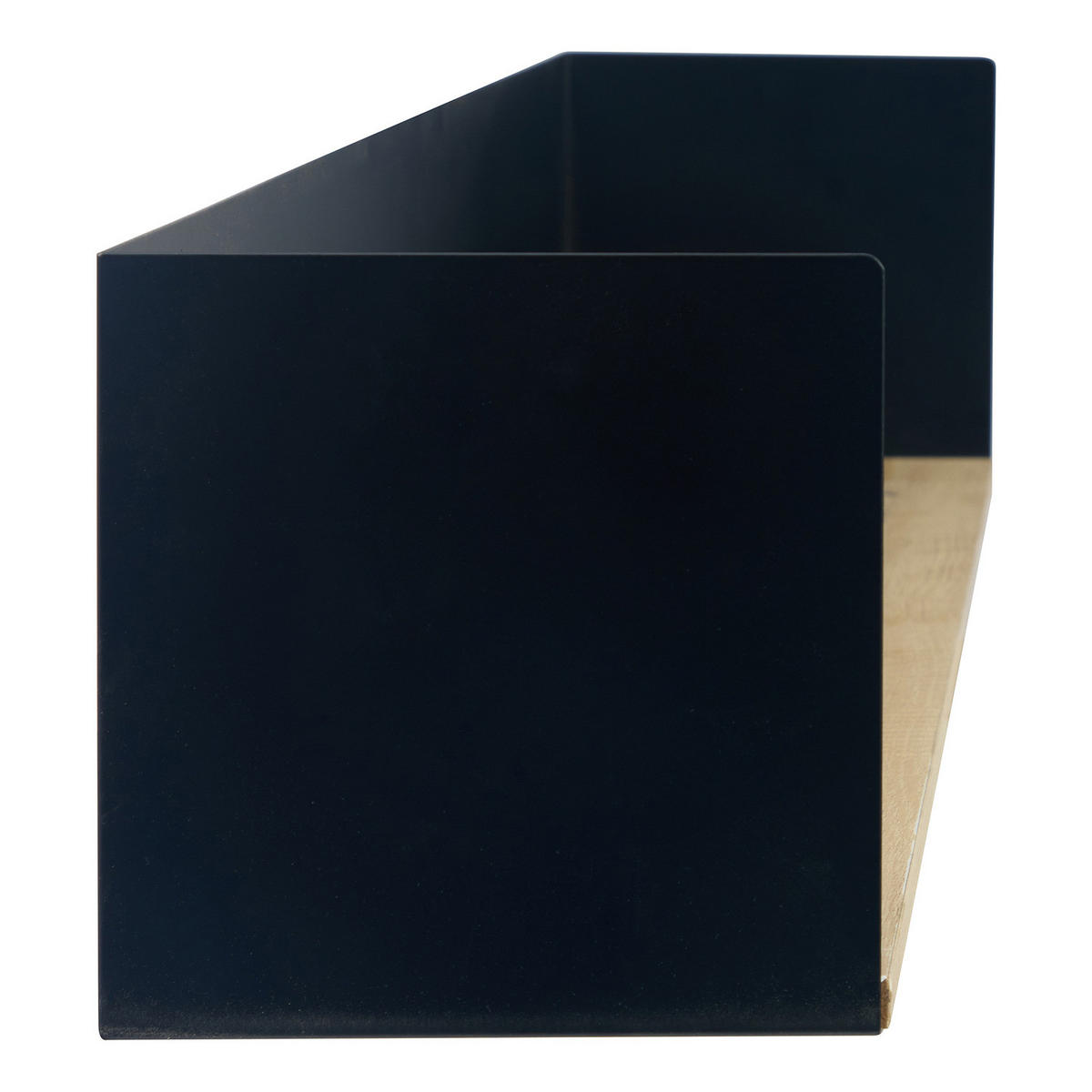 WANDBOARD - Echtholzfurnier - Tanne / Eisen - Schwarz, Holzwerkstoff/Metall (100/18/18cm) - home24
