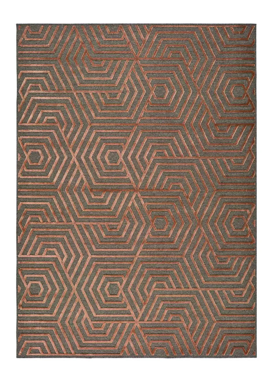 Atticgo Kurzflorteppich Dunkelorange 67x105 cm