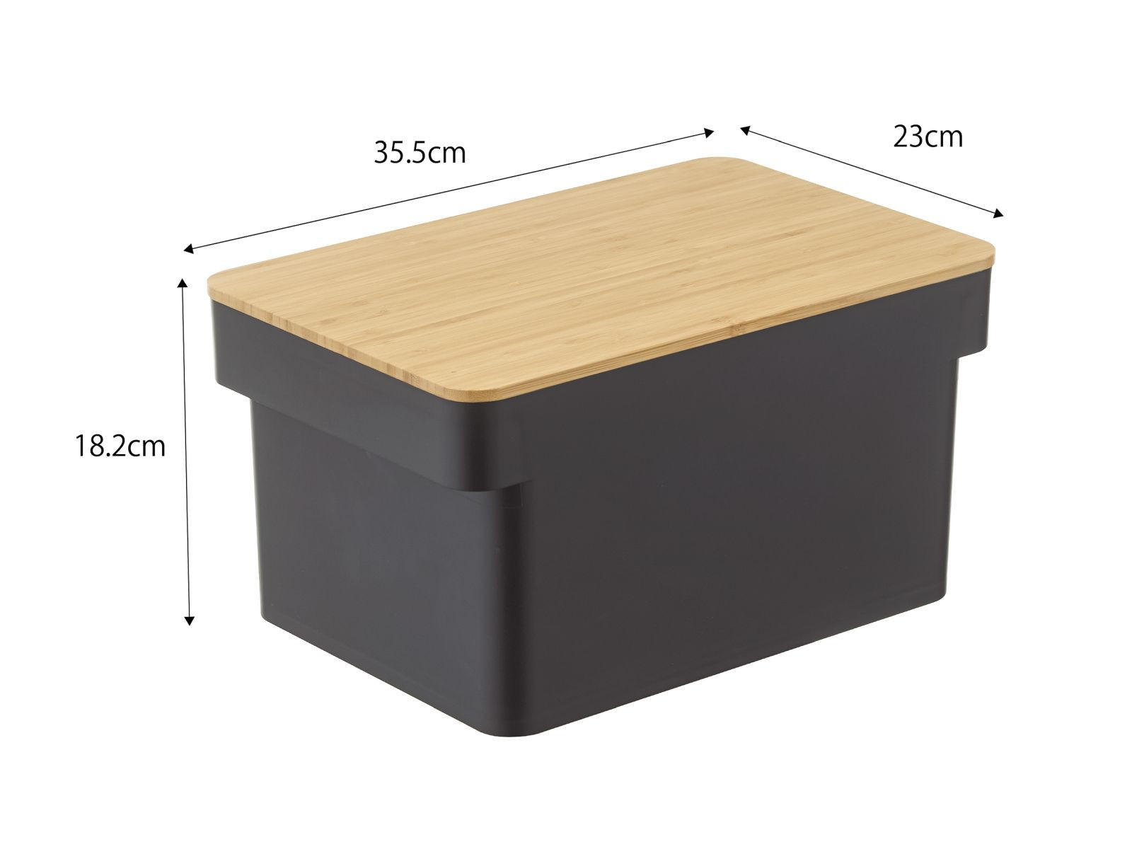 Thumbnail - Yamazaki Brotkasten, Schwarz, Kunststoff, 23x18x35 cm, Küchenzubehör, Brotkästen & -Körbe