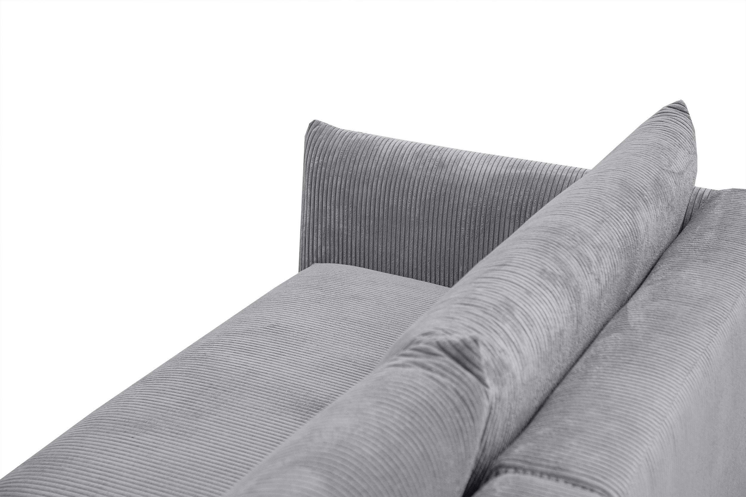 Wozimo Ecksofa Hellgrau 292x174 cm