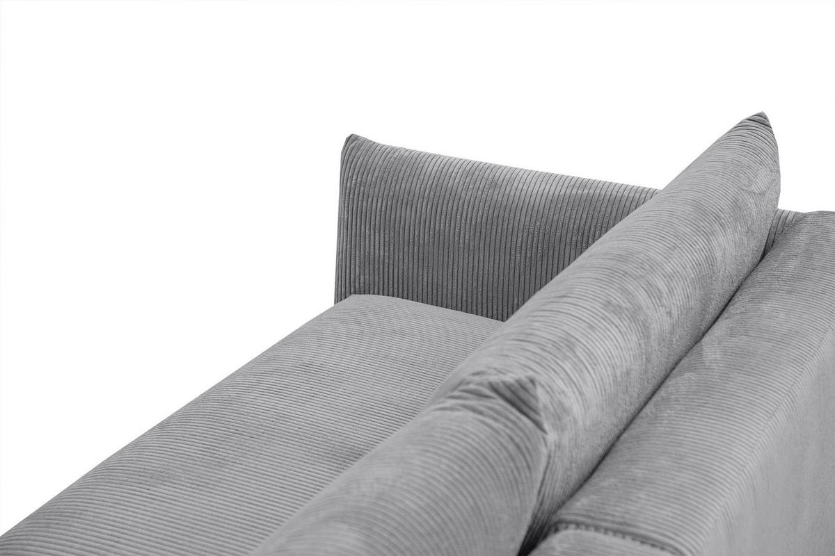 ECKSOFA TAUER 5-Sitzer, hellgrau - Hellgrau/Schwarz, Holzwerkstoff/Kunststoff (292/174cm) - Courtois Laville