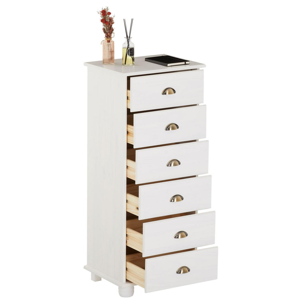 APOTHEKERKOMMODE COLMAR - Weiß, Holz (49/114/39cm) - IDIMEX