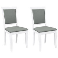 STUHL-SET 2 Stk Hornhain 50/95.5/55 cm - Weiß, Holz (50/95.5/55cm) - ZMH