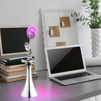 LED TISCHLEUCHTE JIMMY Chrom Silber - Silberfarben, Metall (8.2/8.2/29cm) - Globo Lighting