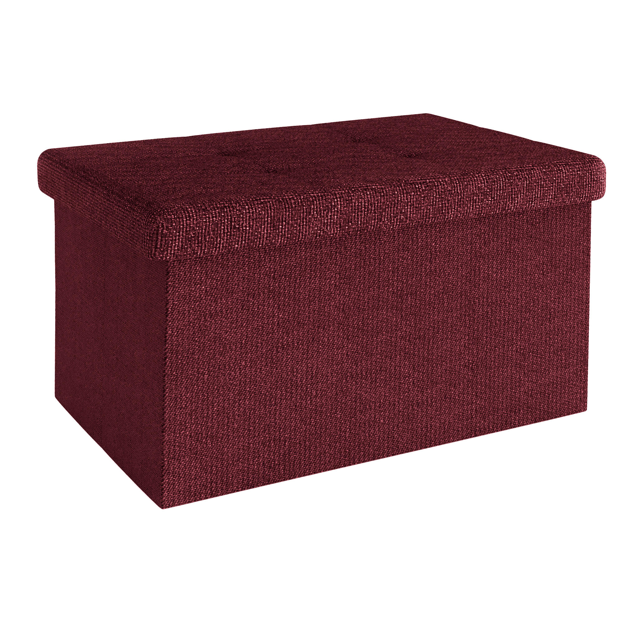 SITZBOX Faltbar mit Stauraum 49/30/30 cm (Rot) - Bordeaux, Textil (30/30/49cm) - Intirilife