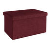 SITZBOX Faltbar mit Stauraum 49/30/30 cm (Rot) - Bordeaux, Textil (30/30/49cm) - Intirilife