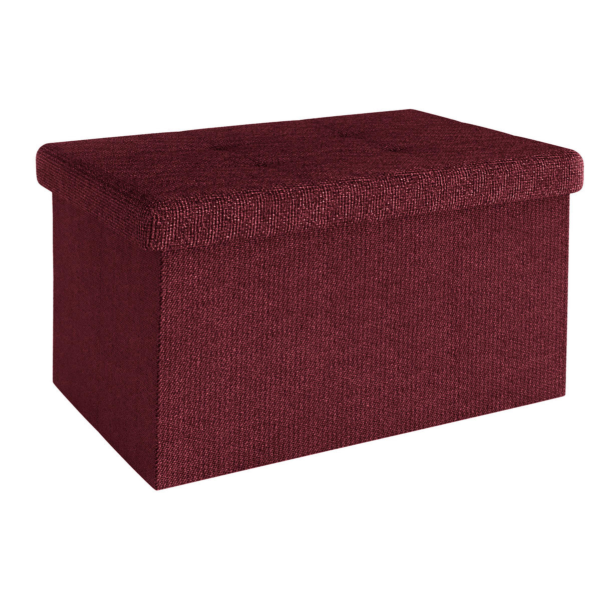 SITZBOX Faltbar mit Stauraum 49/30/30 cm (Rot) - Bordeaux, Textil (30/30/49cm) - Intirilife