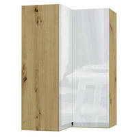 ECKHÄNGESCHRANK Avellino W14/60 Eiche Artisan / Weiß Acryl Hochglanz 60 / 60 / 96cm - Weiß Hochglanz/Eiche Artisan, Holz/Holzwerkstoff (60/96/60cm) - Feldmann-Wohnen