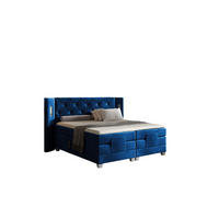BOXSPRINGBETT Elektrisch Steve - Blau, Holzwerkstoff/Textil (120/200cm) - Fun Möbel