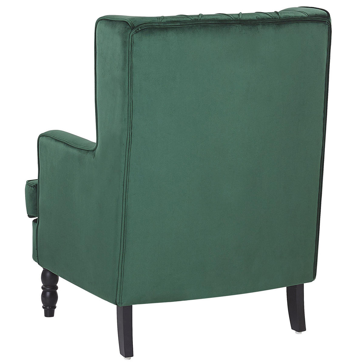SESSEL Samtstoff grün plus Hocker Sandset - Grün, Textil (72/103/75cm) - Beliani
