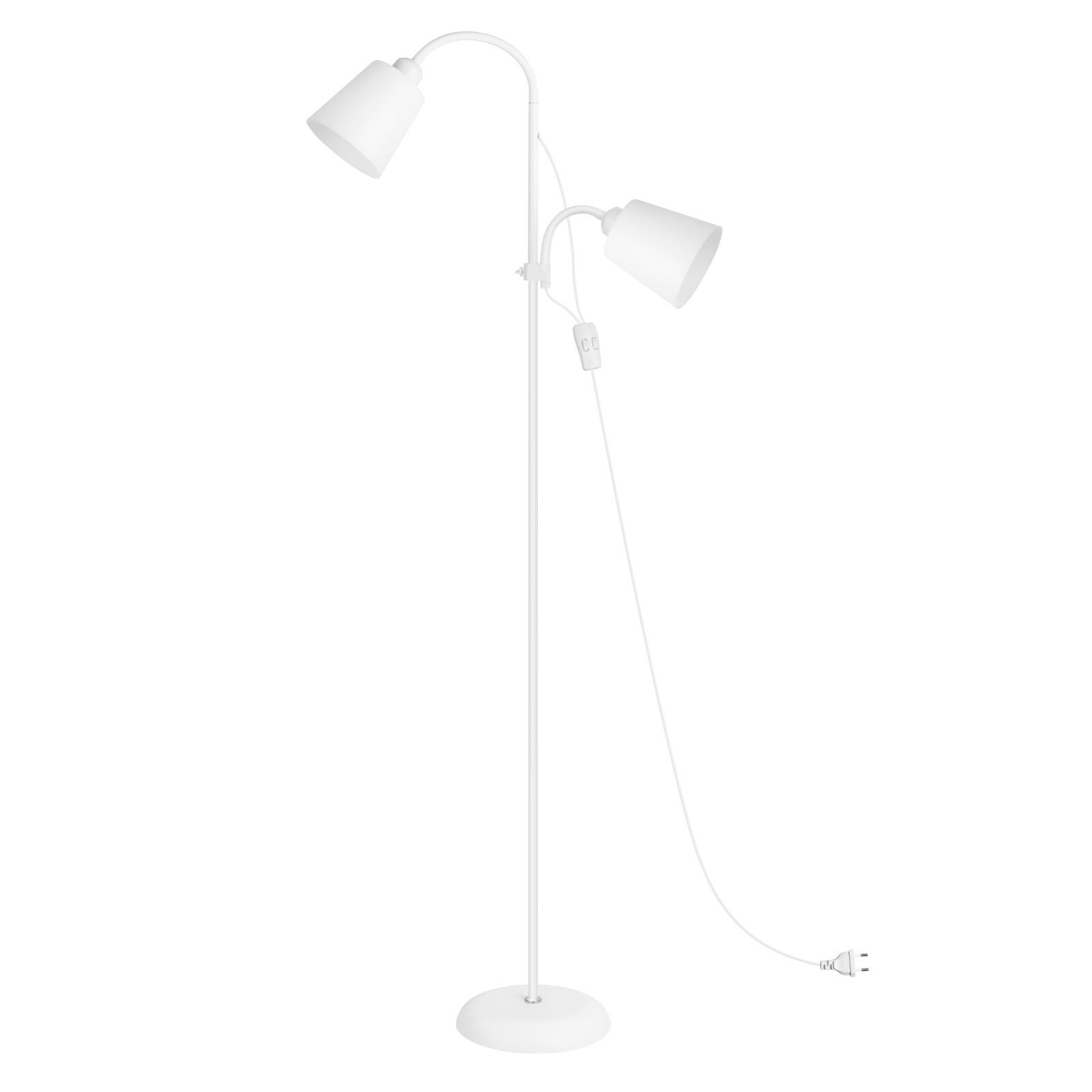 STEHLEUCHTE FL1061A mit Schalter - Weiß, Metall (22/22/170cm) - LOVHAUS