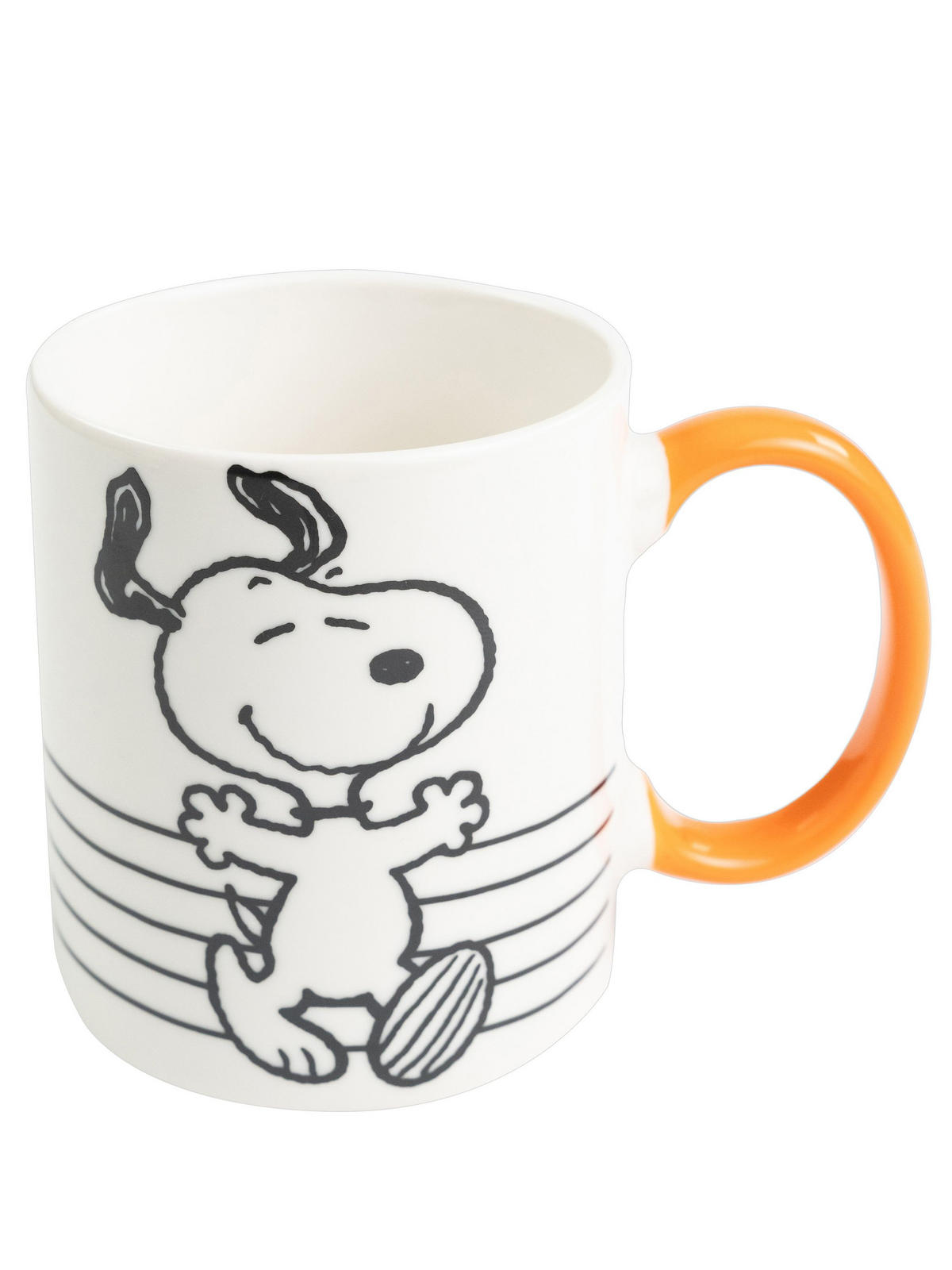 KAFFEEBECHER The Peanuts Snoopy Oh Happy Day Weiß 320 ml - Weiß, Keramik (0.32L) - United Labels