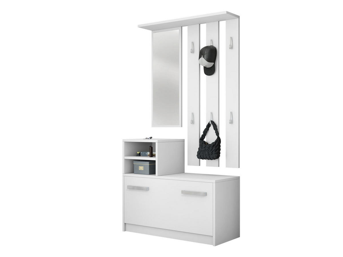 GARDEROBE Kolom - Weiß, Holzwerkstoff (85/180/24cm) - MIRJAN24