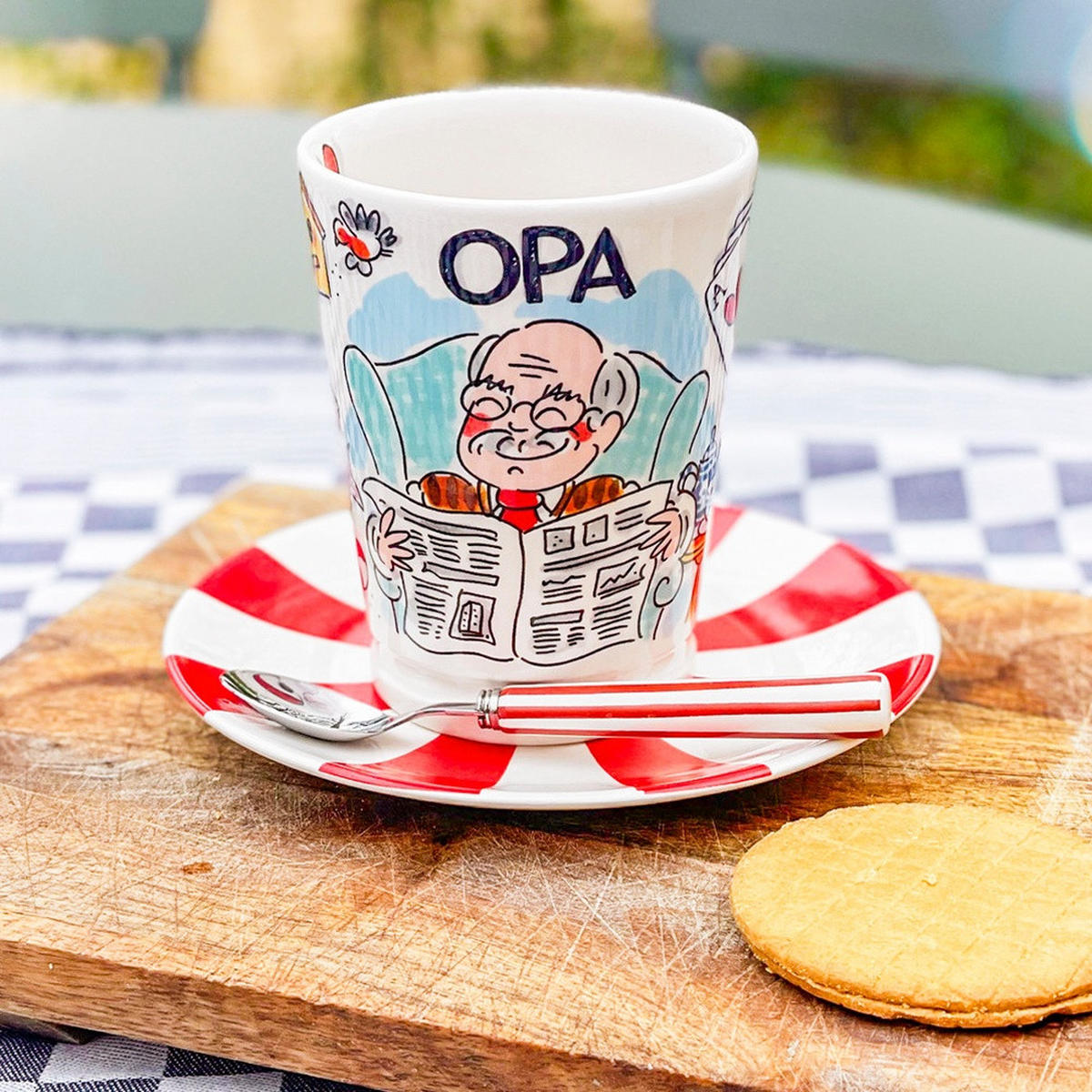 MAZAGRAN-BECHER Opa in Bunt - 500 ml - Multicolor, Keramik (0.5L) - Blond Amsterdam