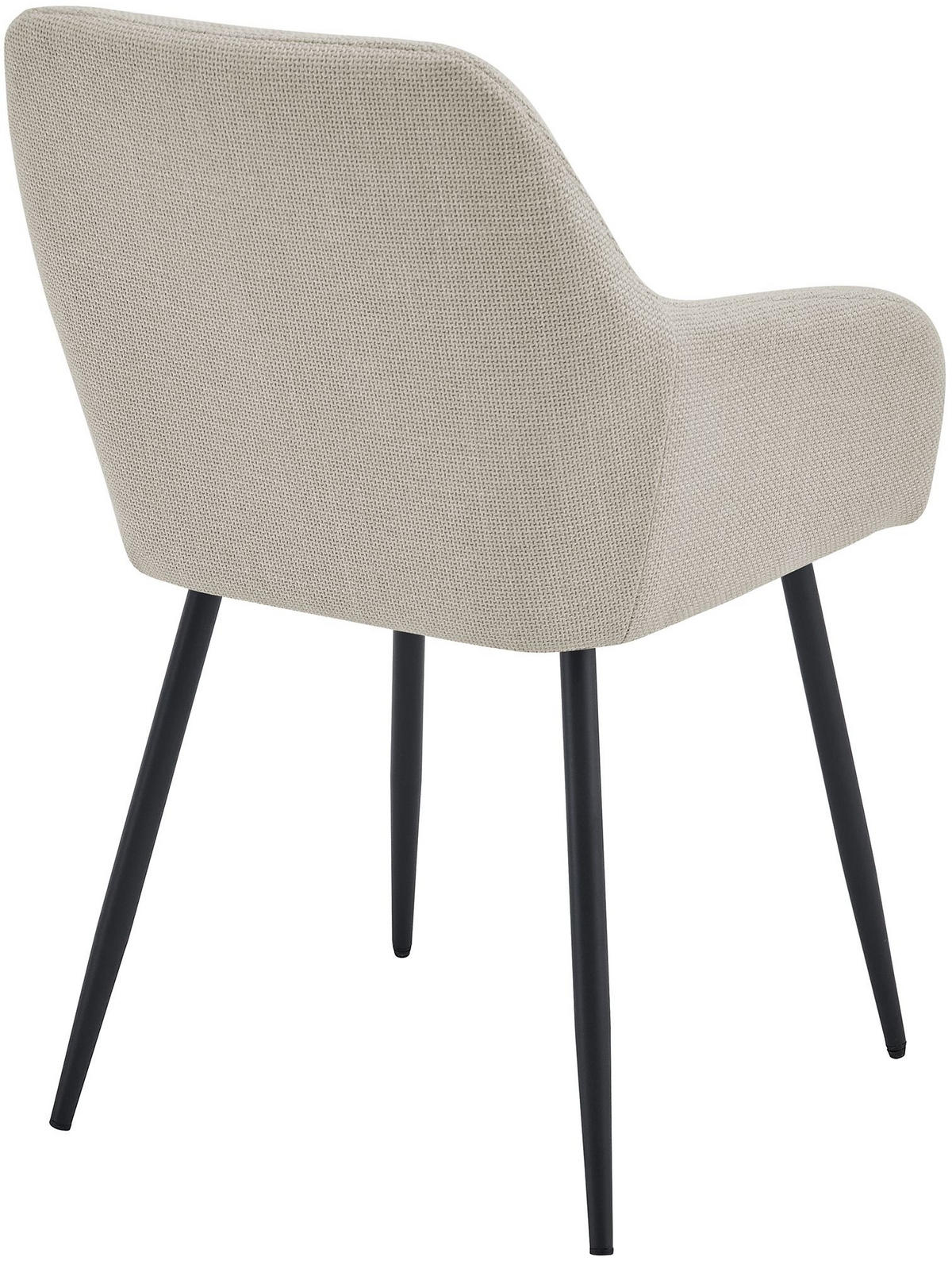 ESSZIMMERSTUHL Stoff Creme - Creme/Schwarz, Textil/Metall (57/85/60cm) - CLP