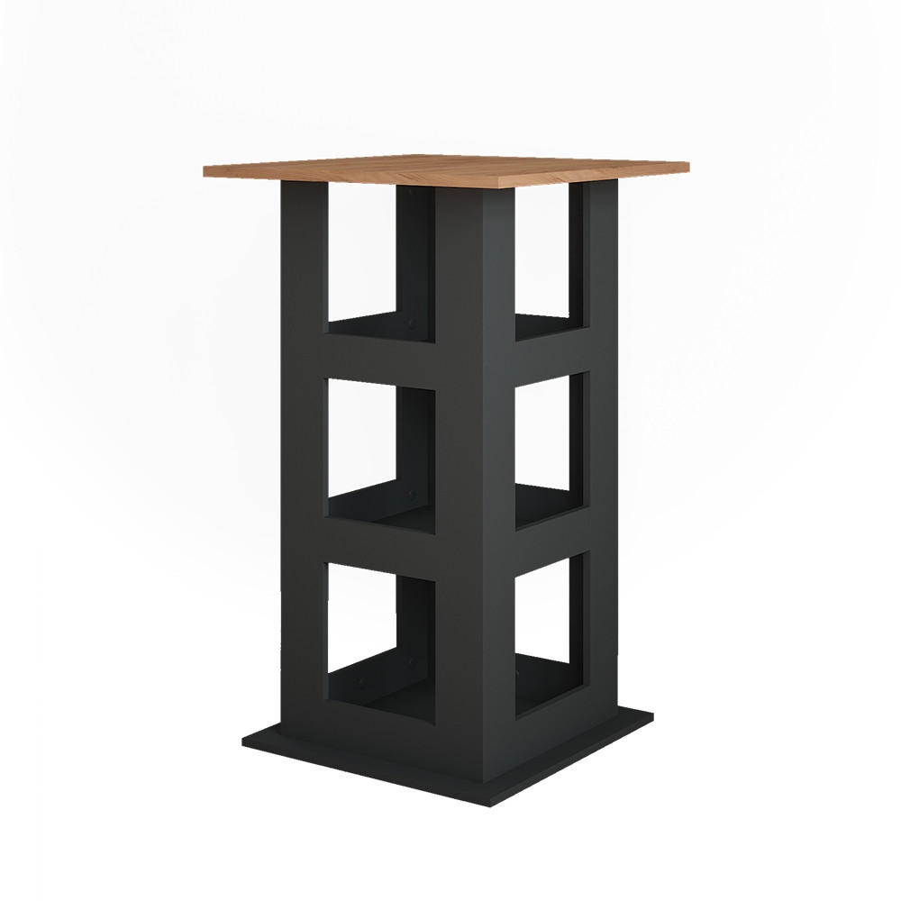 BAROVÝ STŮL Repose Zlatý dub power/antracit - medově dubová/antracitová, kompozitní dřevo (65/65/106cm) - Vicco