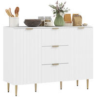 SIDEBOARD Weiß, 3 Schubladen, 2 Türen, 120/40/89,5 cm - Weiß, Holz (120/89.5/40cm) - PANGIVO
