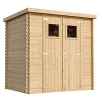 HOLZHAUS GARTENHAUS mit imprägniertem Boden B204xL142xH200 cm/ 2,22 m2 - M311+M311G - Beige, Holz (204/206/142cm) - Timbela