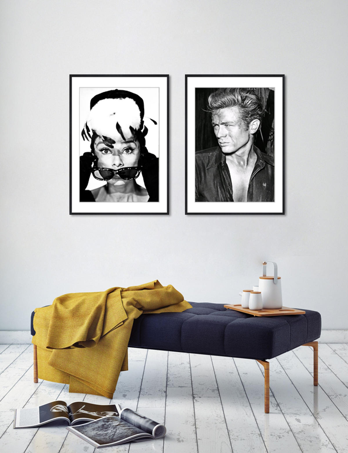 BILDERRAHMEN 50x70 cm Schwarz Matt - Schwarz, Holz (52/72/2cm) - artissimo