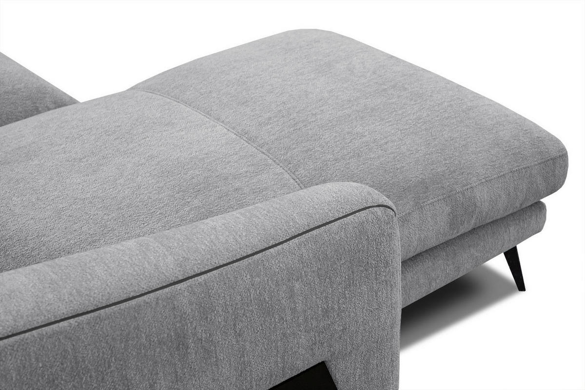 ECKSOFA WINTER 4-Sitzer, hellgrau - Hellgrau/Schwarz, Holzwerkstoff/Textil (158/269cm) - Courtois Laville