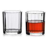 GLÄSER Elise Stripes 4er Set Transparent 8x8xh9 cm Glas - Transparent, Glas - Mondex