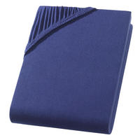 SPANNBETTLAKEN Boxspringbett Jersey 180x200 180x220 200x200 200x200, Wasserbett Bettlaken aus 100% Baumwolle - Dunkelblau, Textil (200/220cm) - Carpe Sonno