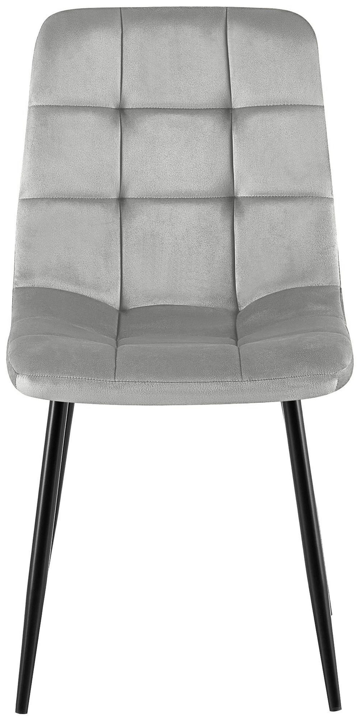 ESSZIMMERSTÜHLE Antibes 4er Set 84x45x55 cm grau - Grau, Textil (45/84/55cm) - furnicato