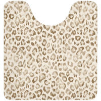 WC PŘEDLOŽKA Leopard - Classic - Béžová 55x60 cm - světle hnědá, textil/plast (55/1cm) - OnlyWow