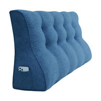 RÜCKENKISSEN Körperkontur Leinenlook Blau 140 cm - Blau, Textil (55/140cm) - Vercart