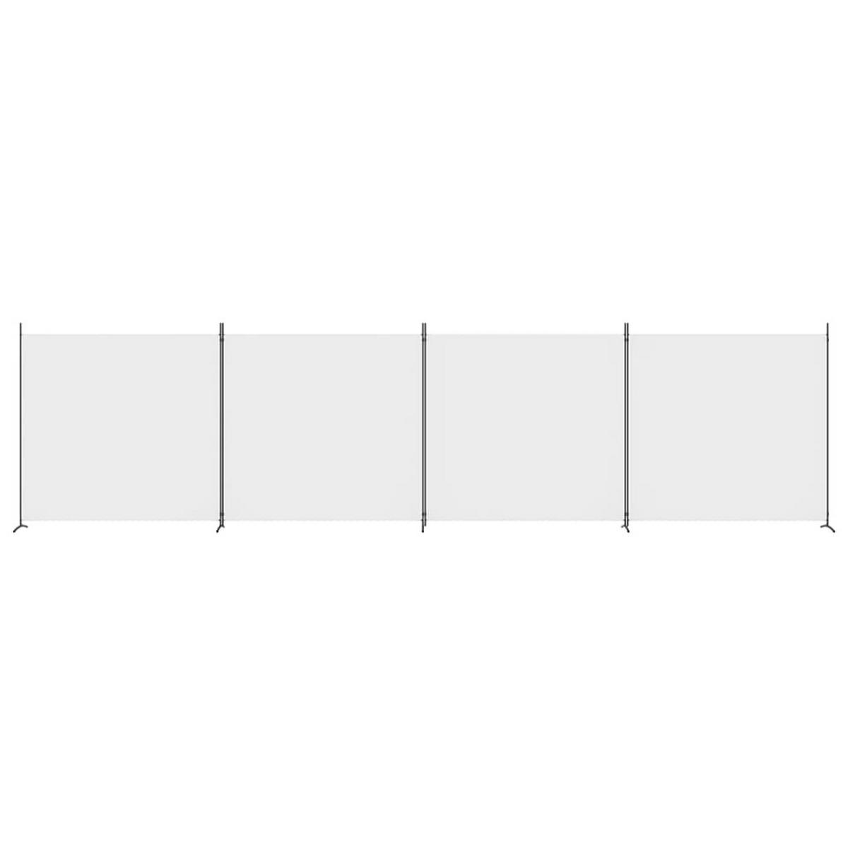 PARAVENT 4-teilig Weiss 698/180 Cm Stoff - Weiß, Textil (698/180/0.1cm) - vidaXL
