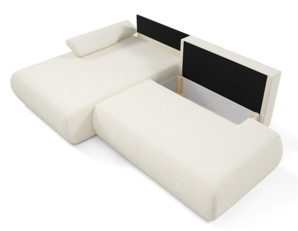 ECKSOFA Ecru PENTI Ausziehbar Mit Bettkasten Links - Ecru, Textil (286/173.5cm) - Sepro Meble