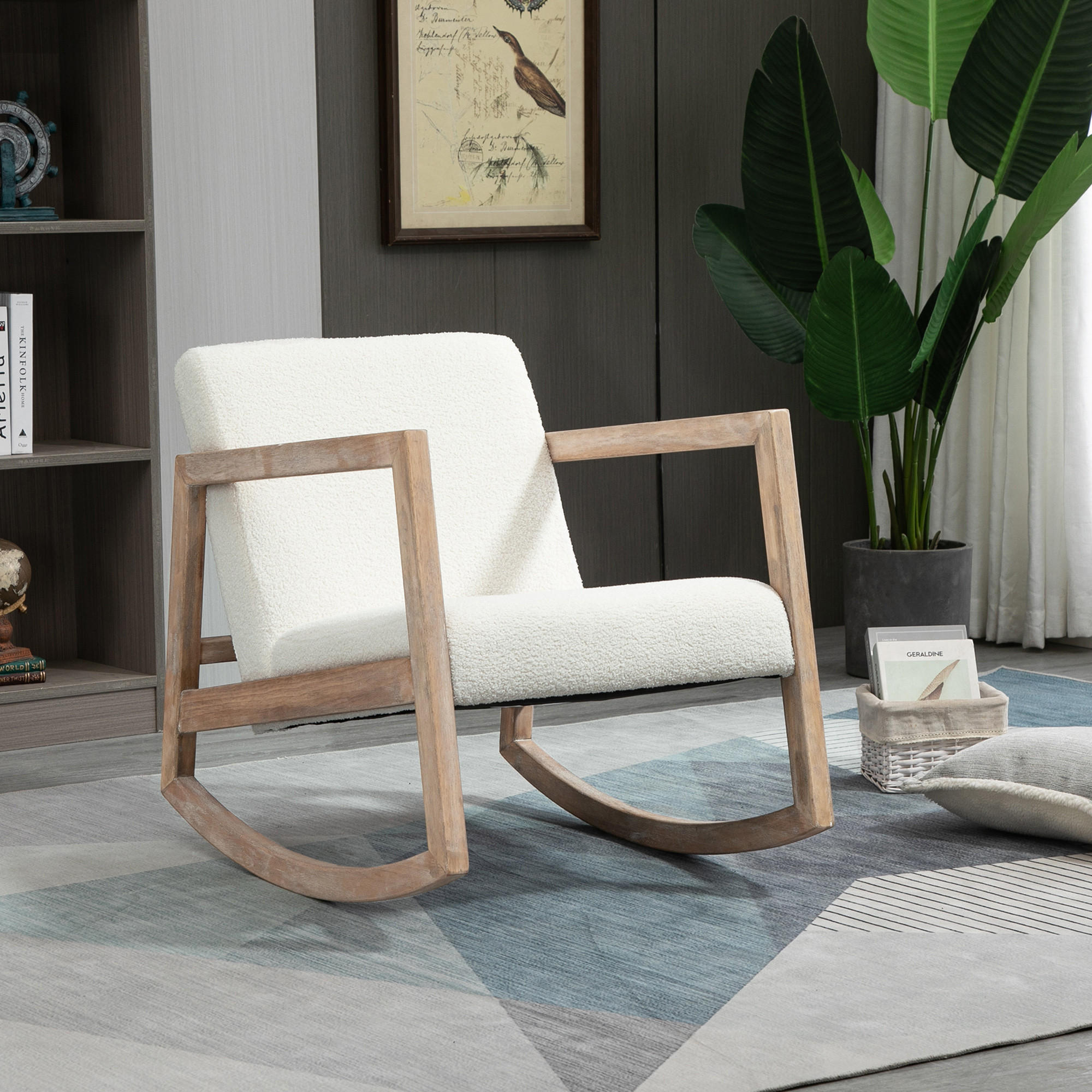 furnicato SCHAUKELSTUHL Creme 60cm × 81cm × 71cm