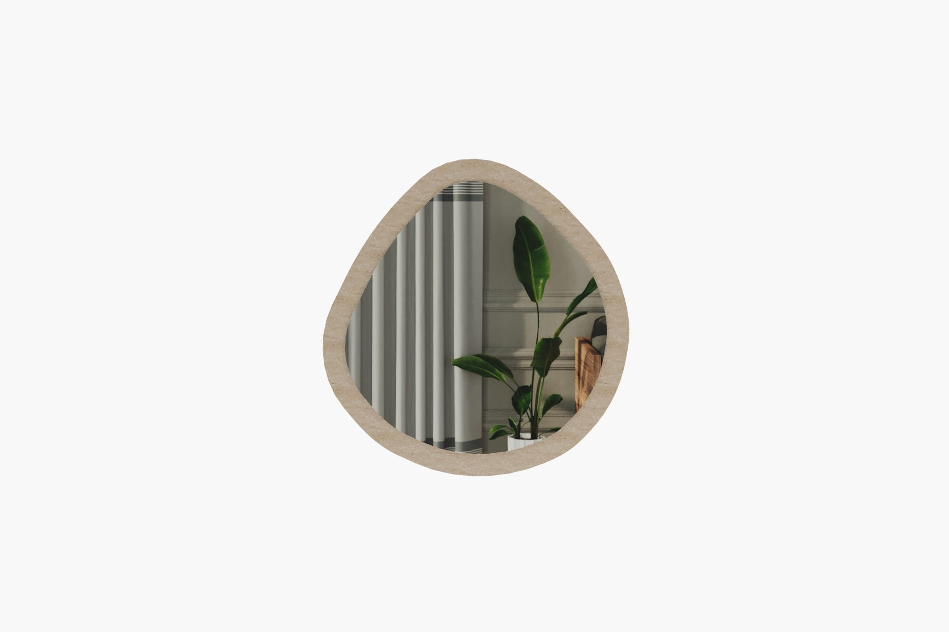 WANDSPIEGEL Beso Granitoptik 60x60cm - Beige, Glas/Holzwerkstoff (60/60/3cm) - moebel17