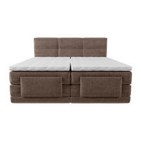 BOXSPRINGBETT - 2 Personen - stoff - braun Lodi - Braun, Textil (90/200cm) - Vente-Unique