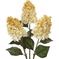 KUNSTBLUMEN 3er Set Hortensie Rispenform 73CM Antique Weiß - Multicolor, Kunststoff (70cm)