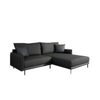 ECKSOFA Selva – modernes Design trifft auf höchsten Komfort, Schwarz - Schwarz, Holz (246/190cm) - Panda Möbel