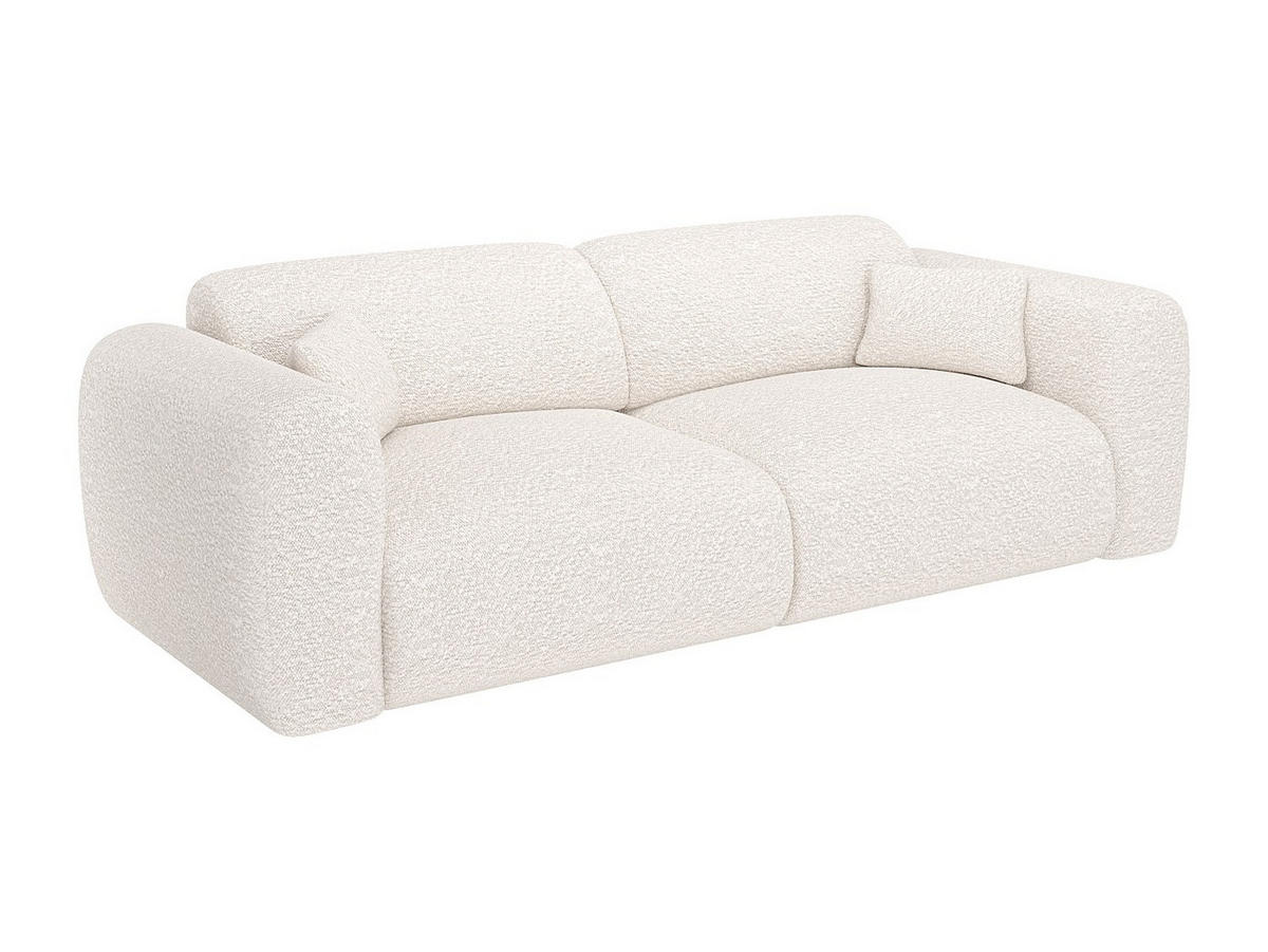 SCHLAFSOFA - 4 Personen - stoff - weiß Pogni - Weiß, Textil (240/73/97cm) - Vente-Unique