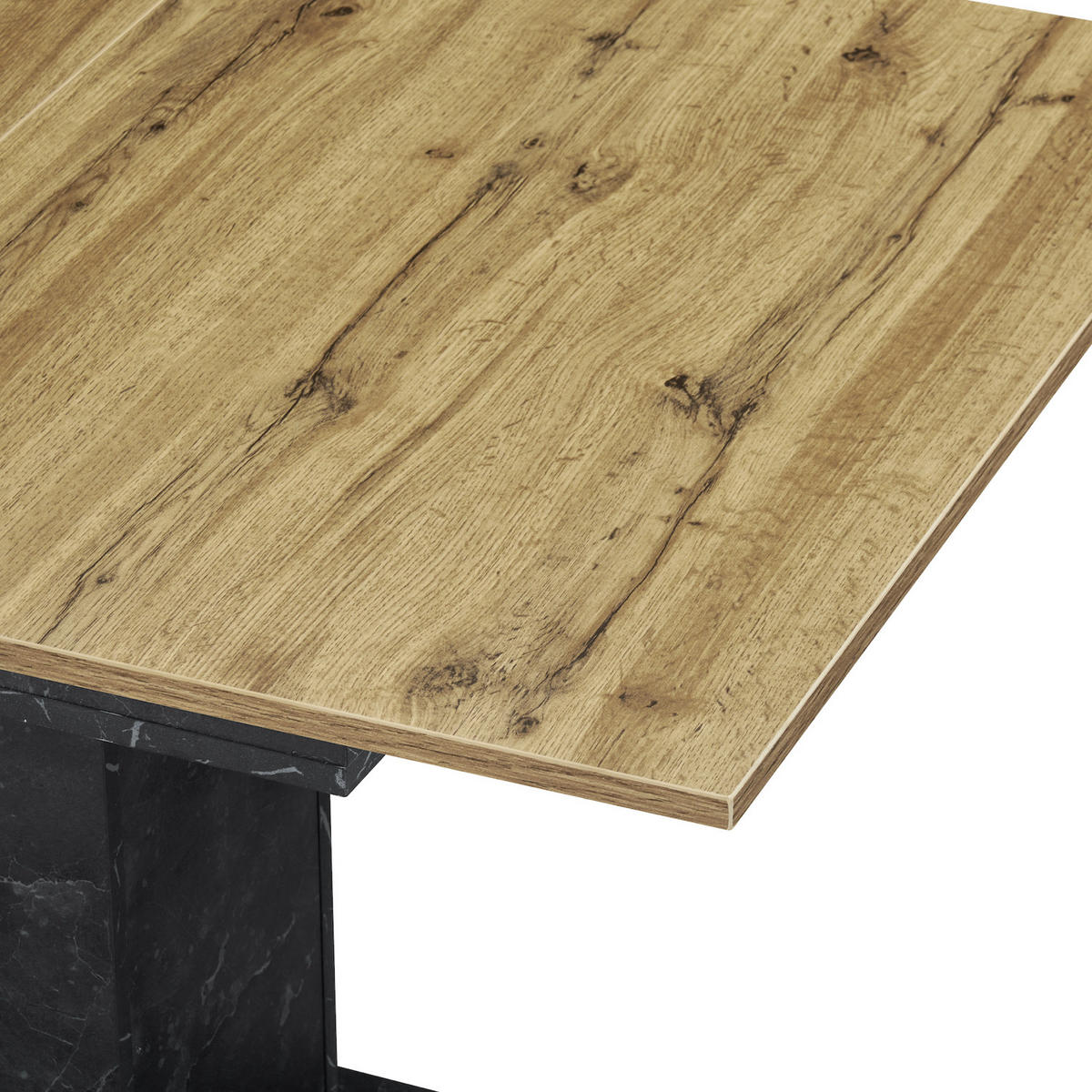 ESSTISCH BOSCO 120-160/80/76 cm - Honigeiche/Anthrazit, Holzwerkstoff (80/120/76cm) - B&D Home