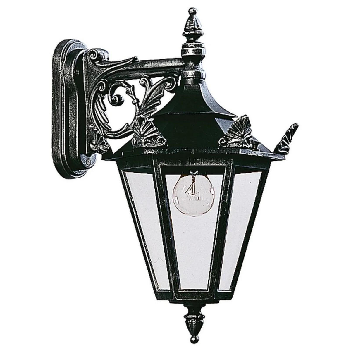 WAND- & DECKENLEUCHTE Schwarz - Silberfarben/Schwarz, Metall (26/48/26cm) - click-licht