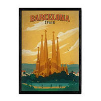 POSTER Barcelona Vintage A3 Rahmenlos - Klar, Papier (29.7/5/42cm) - Nacnic