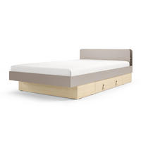 JUGENDBETT SOVI 19 120 / 200 cm in Porcini / Eiche Mavelie - Greige/Eichefarben, Holzwerkstoff (120/200cm) - Deine Möbel 24