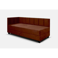 BOXBETT Kinderbett Eryk 80x200 cm mit Matratze und Bettkasten, links, braun - Braun, Kunststoff (80/200cm) - Margaret Hadas24