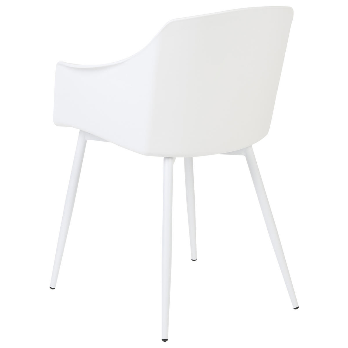 ESSZIMMERSTUHL 2er-Set Kunststoff Weiß Fonda - Weiß, Kunststoff/Metall (57/83/51cm) - Beliani